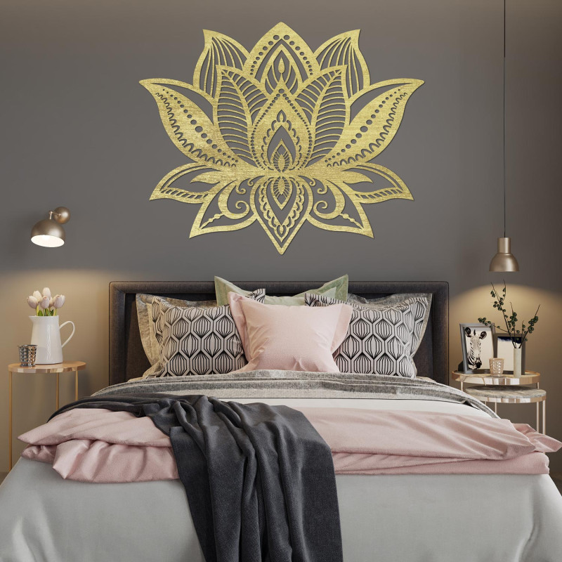 Wall painting Lotus Flower - Heart of Light: a combination of aesthetics, peace and spiritual harmony.