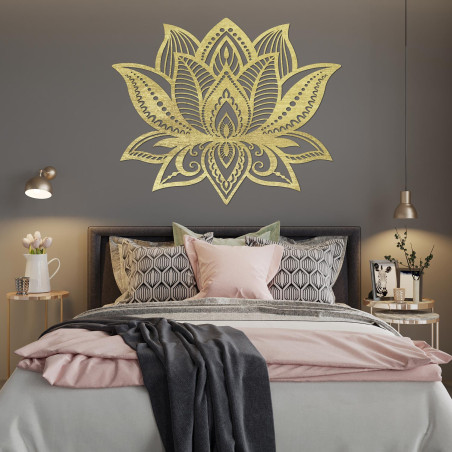 Wall painting Lotus Flower - Heart of Light: a combination of aesthetics, peace and spiritual harmony.