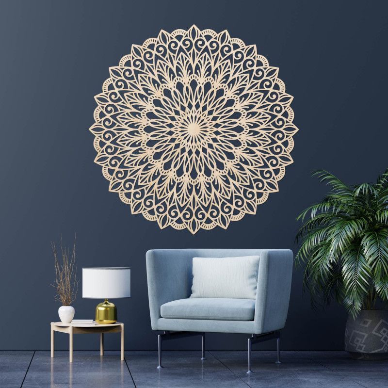 Discover the beauty of a wooden mandala that will bring peace and harmony to your home.