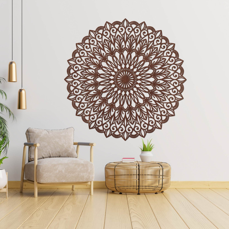 Discover the beauty of a wooden mandala that will bring peace and harmony to your home.