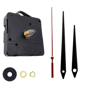 Black pointed aluminum clock hands with red seconds hand... 2
