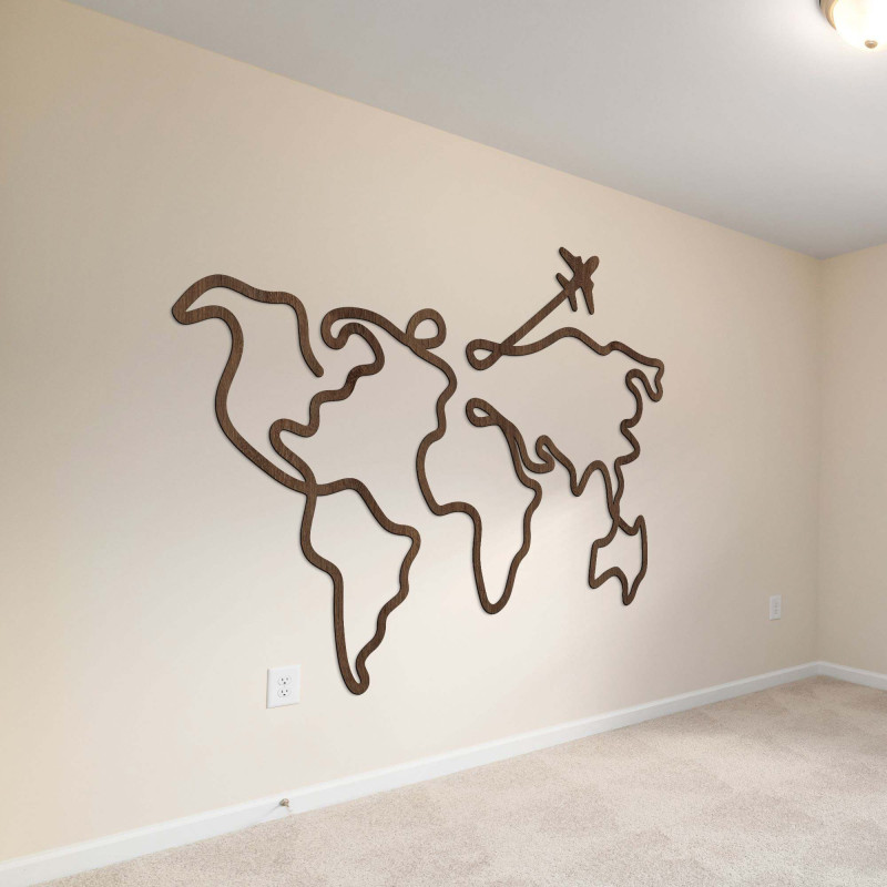 The airplane in the upper corner is a symbol of movement, freedom and discovery. A fitting choice for souls who live for experie