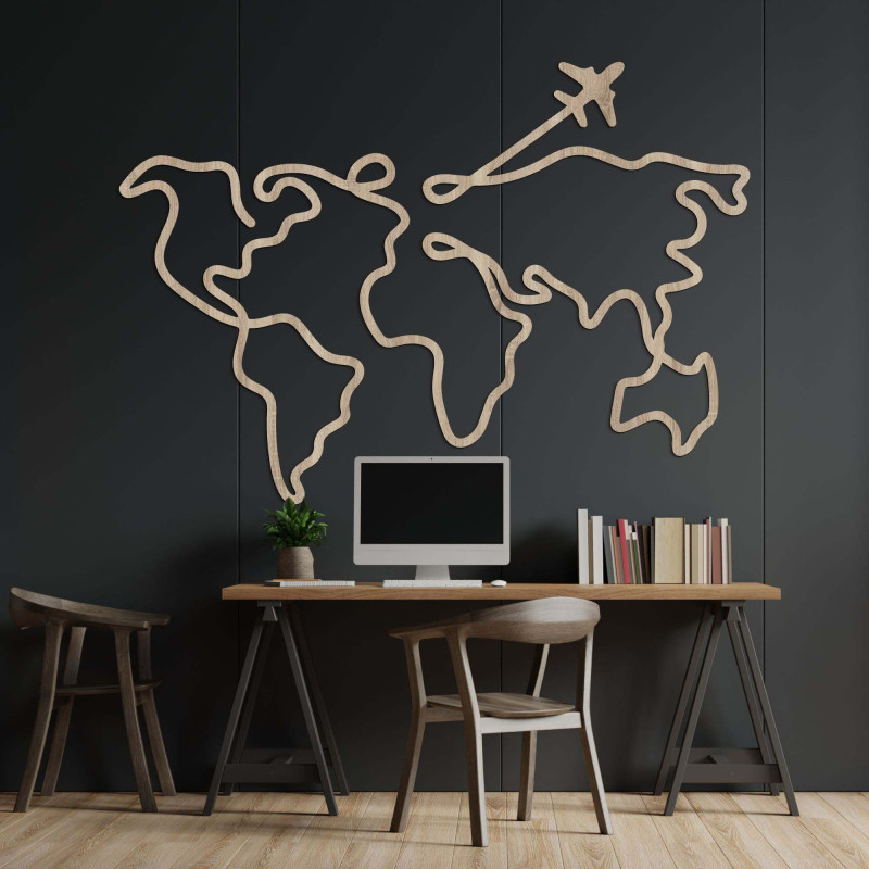 The airplane in the upper corner is a symbol of movement, freedom and discovery. A fitting choice for souls who live for experie