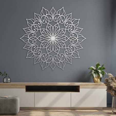 A wooden mandala is a fascinating wall painting that symbolizes harmony and balance.
