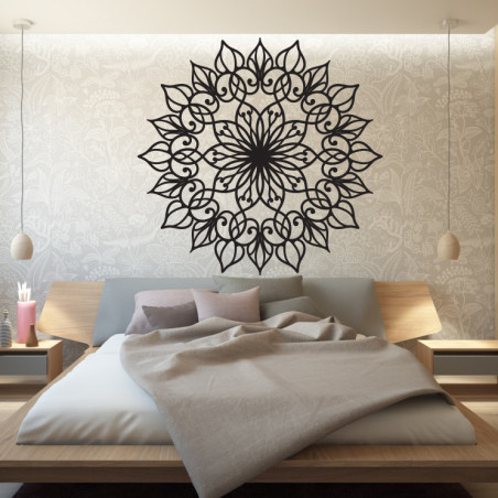 A wooden mandala is a fascinating wall painting that symbolizes harmony and balance.