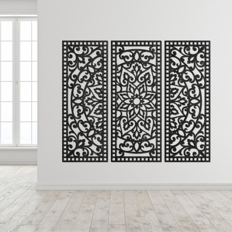 Wall decoration three-piece mandala panel | AURELIA