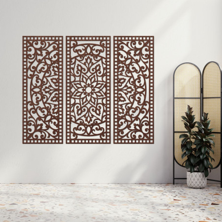 Wall decoration three-piece mandala panel | AURELIA