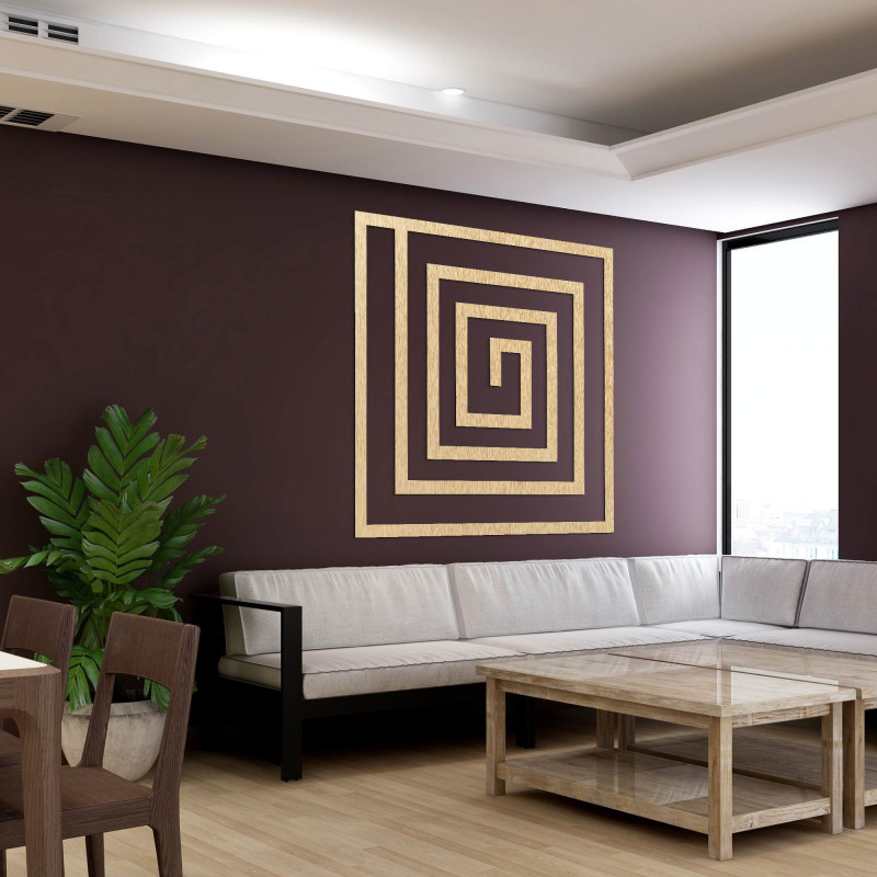 The decoration will impress at first glance with its geometric rhythm, which gives the space a modern and timeless look.