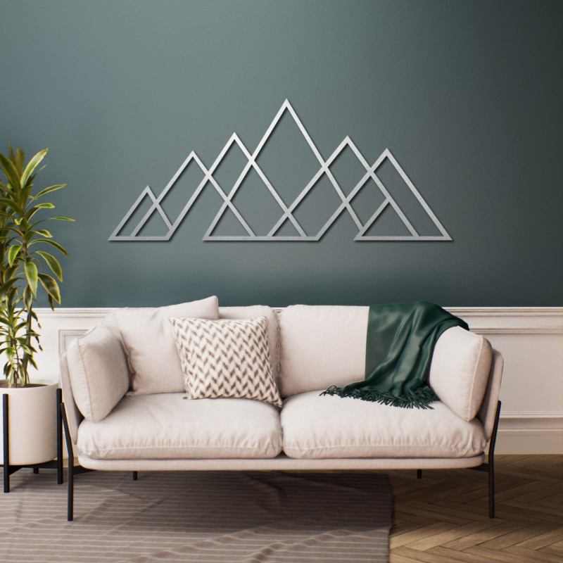 Wooden mountain wall painting