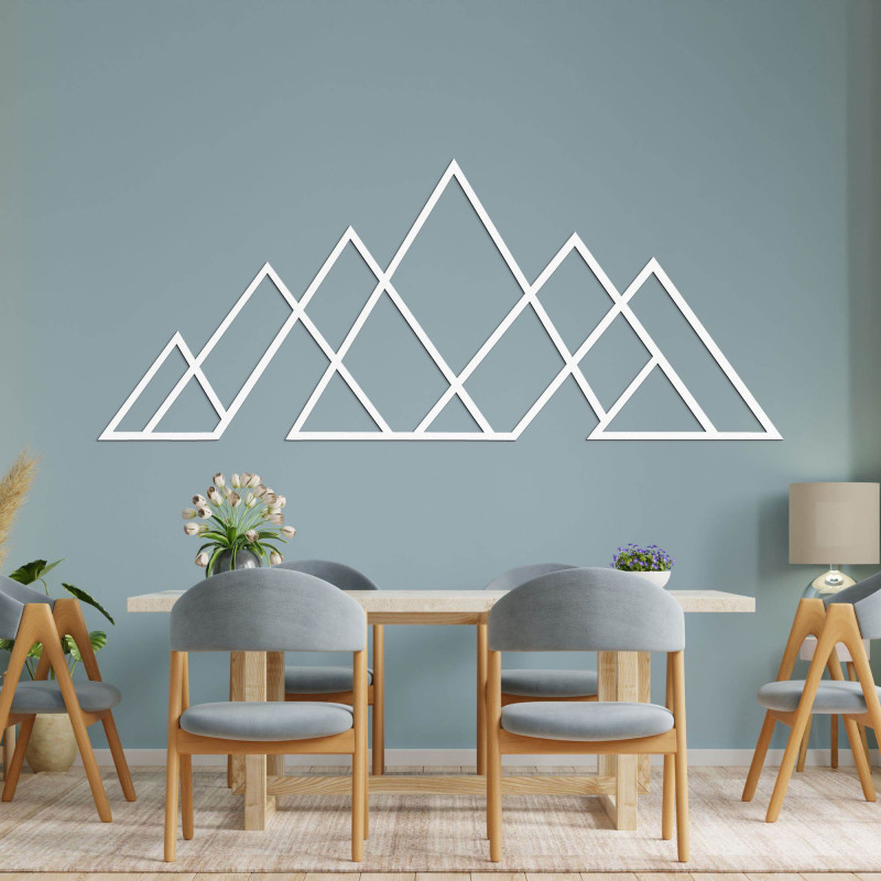 Wooden mountain wall painting
