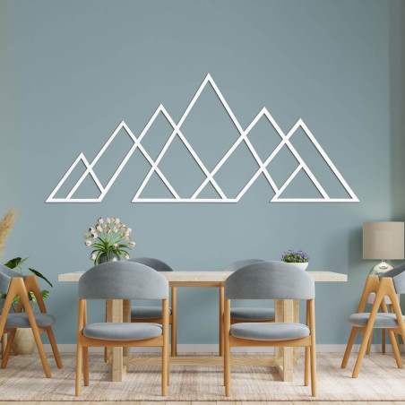 Wooden mountain wall painting