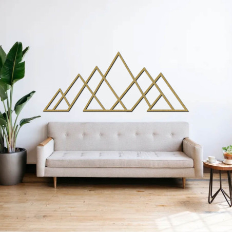 The clean lines of the triangles create a harmonious mountain panoramic image with an emphasis on simplicity.