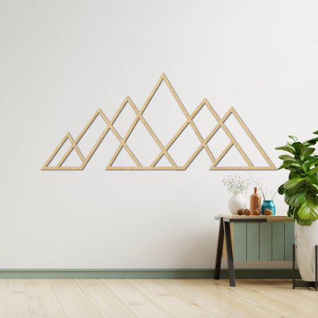 The clean lines of the triangles create a harmonious mountain panoramic image with an emphasis on simplicity.