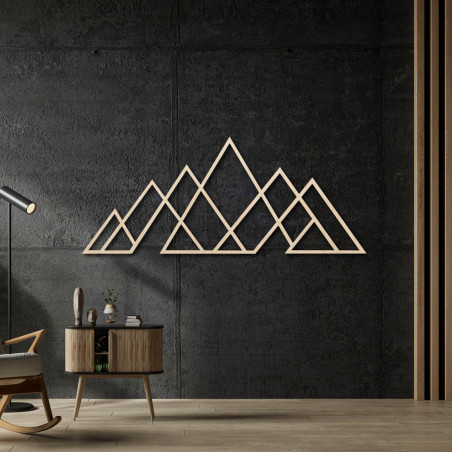 The clean lines of the triangles create a harmonious mountain panoramic image with an emphasis on simplicity.