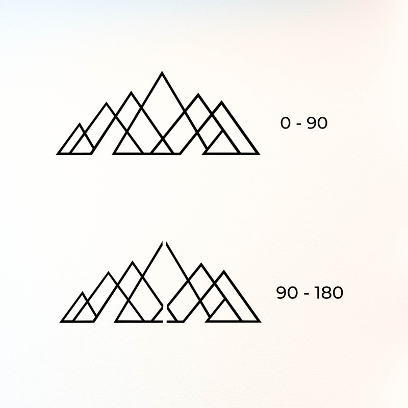 Modern wall decoration with a mountain motif in a clean design