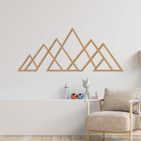 Modern wall decoration with a mountain motif in a clean design