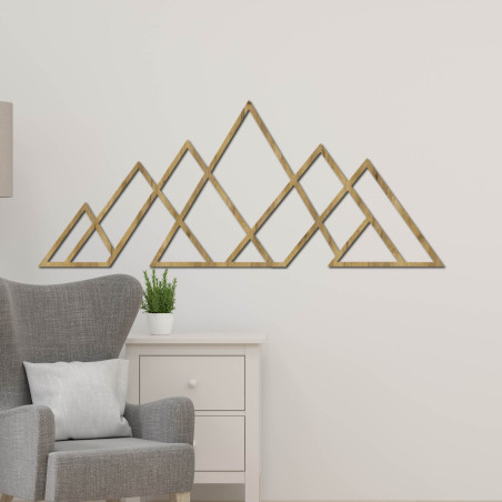 Modern wall decoration with a mountain motif in a clean design