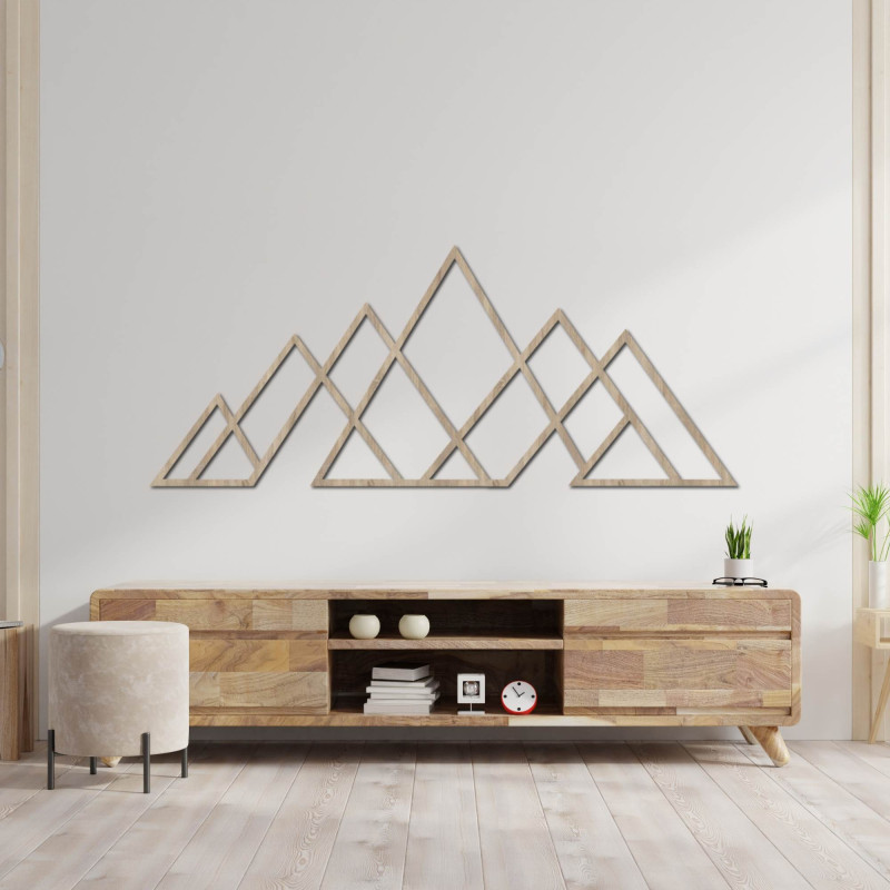 Elegant mountain painting made of lines for a simple and stylish space