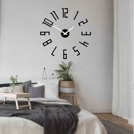 Modern wall clock made of plastic. Own production, X-momo