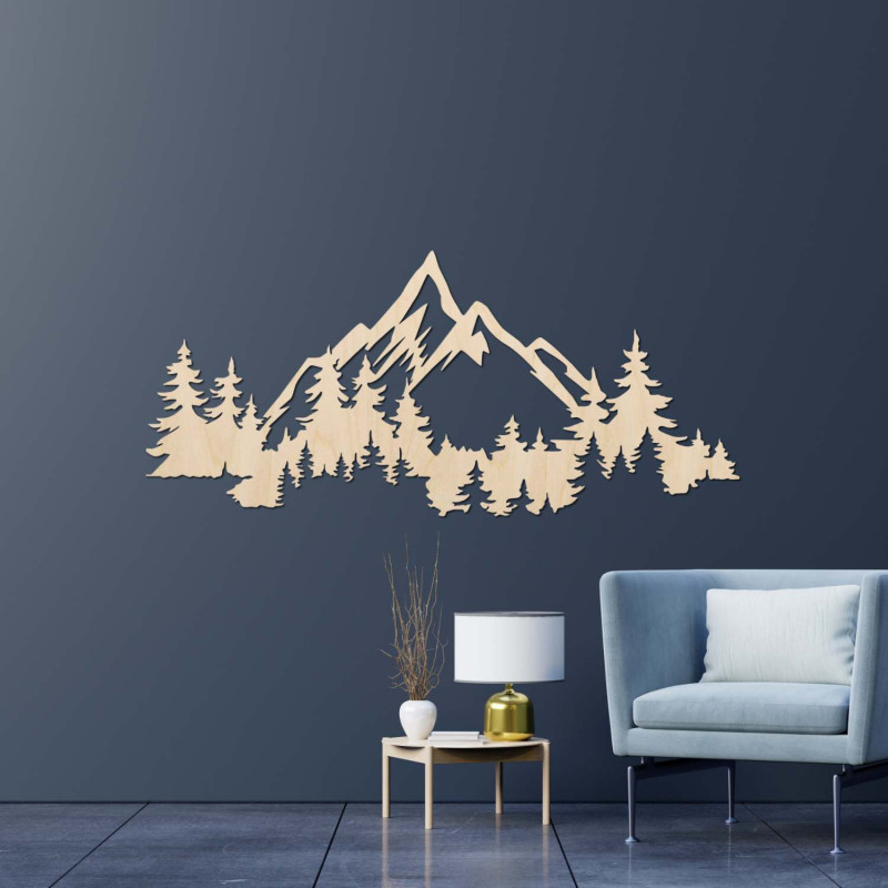 Elegant image of mountains and trees for a cozy interior