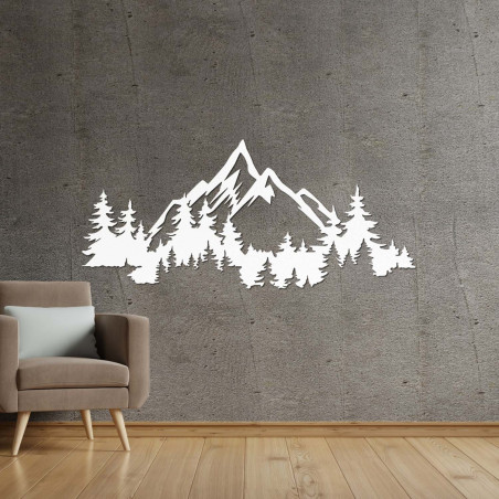 Harmony of nature in a minimalist mountain motif