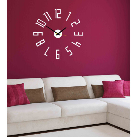 Modern wall clock made of plastic. Own production, X-momo