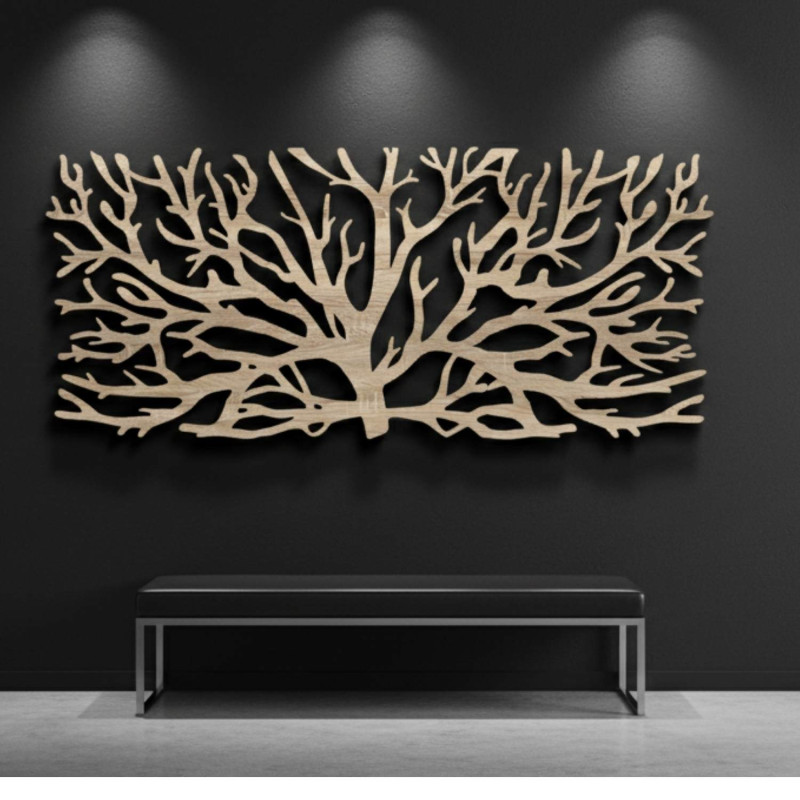 Three-piece wall painting branches modern tree branches