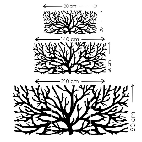 A modern three-part tree wall painting that will liven up any interior with style.