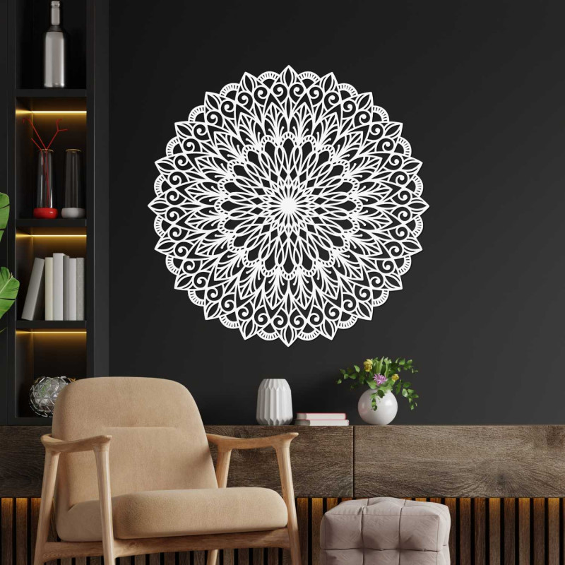 Wooden mandala on the wall - the perfect image...
