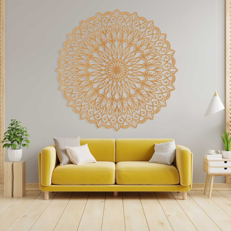 Wooden mandala on the wall - the perfect image...
