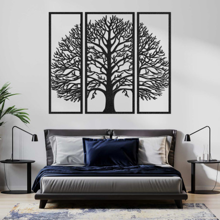 Modern carved painting Tree of Life in three panels