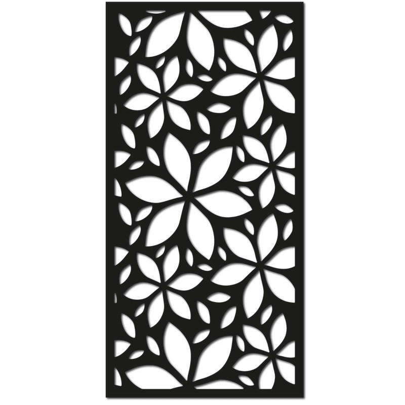 A modern decorative painting with a floral geometric pattern represents harmony,