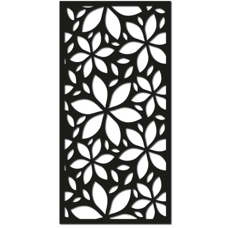 A modern decorative painting with a floral geometric pattern represents harmony,