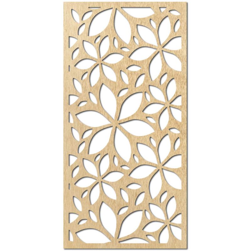 A modern decorative painting with a floral geometric pattern represents harmony,