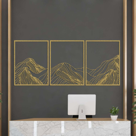 Modern three-piece landscape painting - elegant wall decoration for the living room