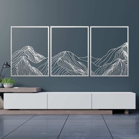 Modern three-piece landscape painting - elegant wall decoration for the living room
