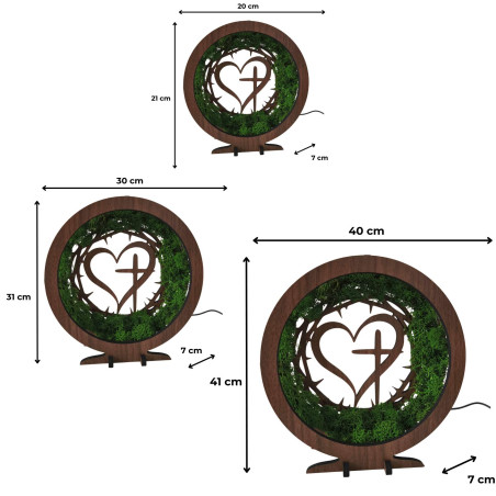 Dimmable LED lamp Heart with cross | JEZUE