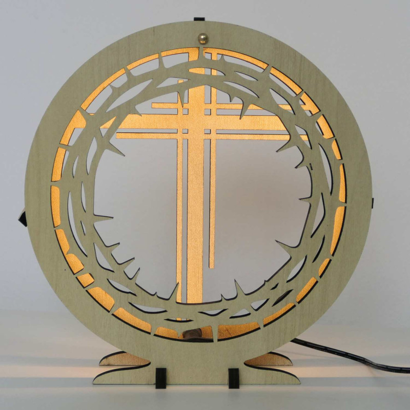 The LED cross with a crown of thorns will create peace and harmony in your home.