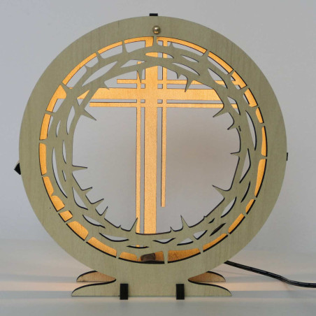 The LED cross with a crown of thorns will create peace and harmony in your home.