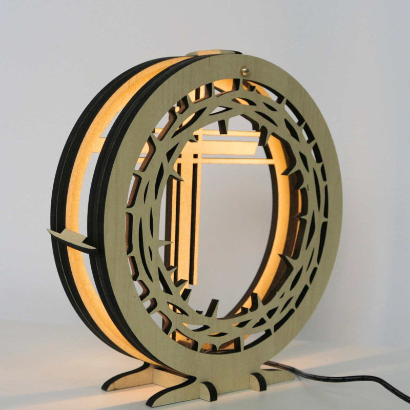 Modern cross with backlighting for an exceptional interior atmosphere.