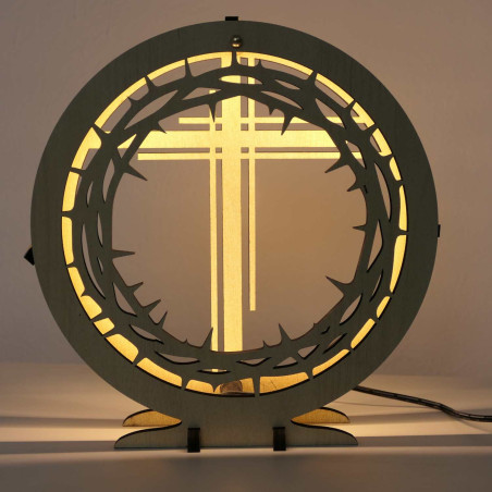 The LED cross with a crown of thorns will create peace and harmony in your home.