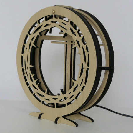 Modern cross with backlighting for an exceptional interior atmosphere.