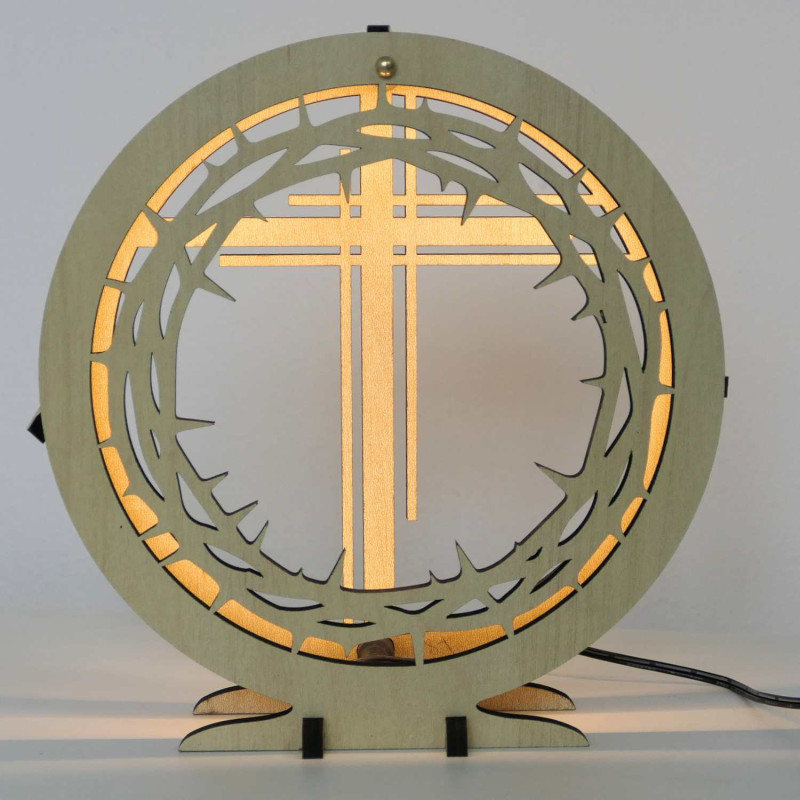 The elegant decoration with a cross and crown will impress at first sight.
