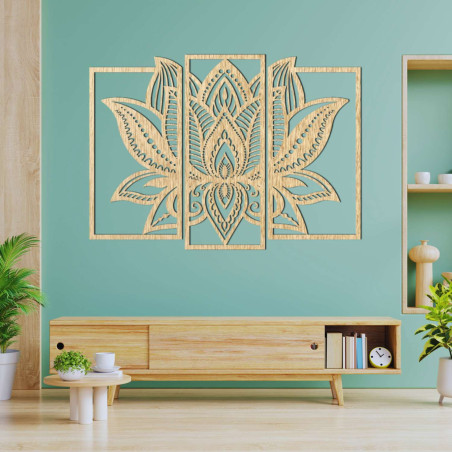 Impressive wooden decoration lotus flower | PURUS