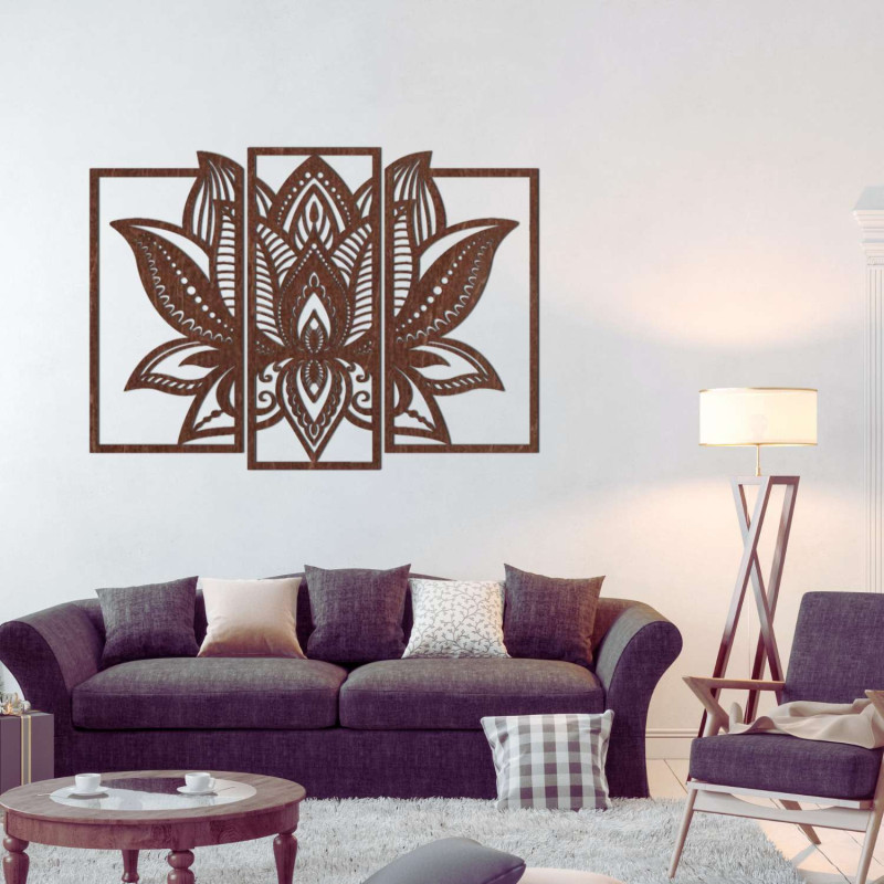 Impressive wooden decoration lotus flower | PURUS