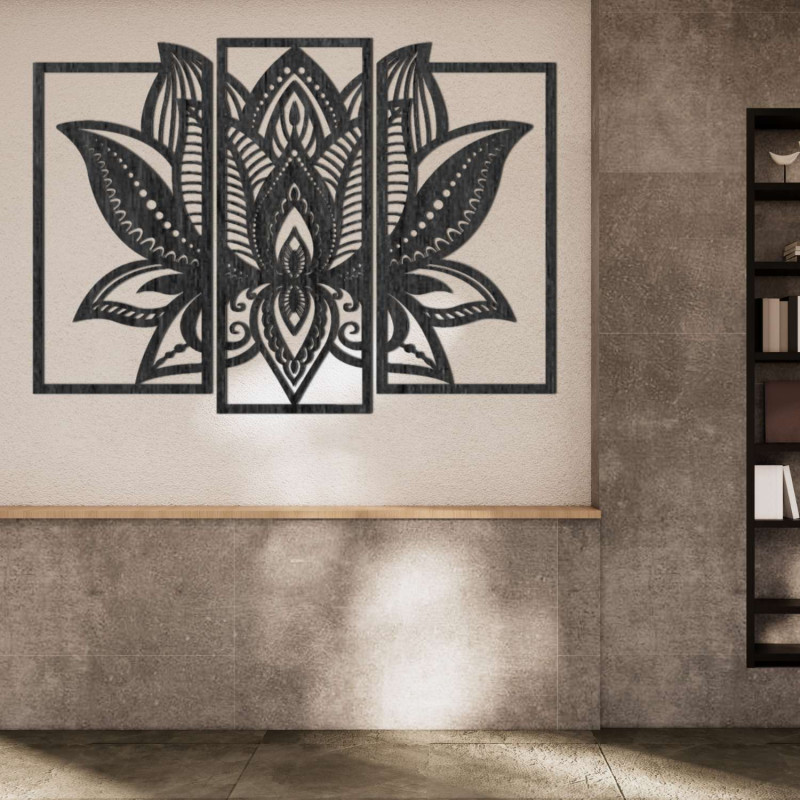 Impressive wooden decoration lotus flower | PURUS