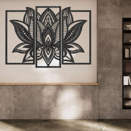 Impressive wooden decoration lotus flower | PURUS