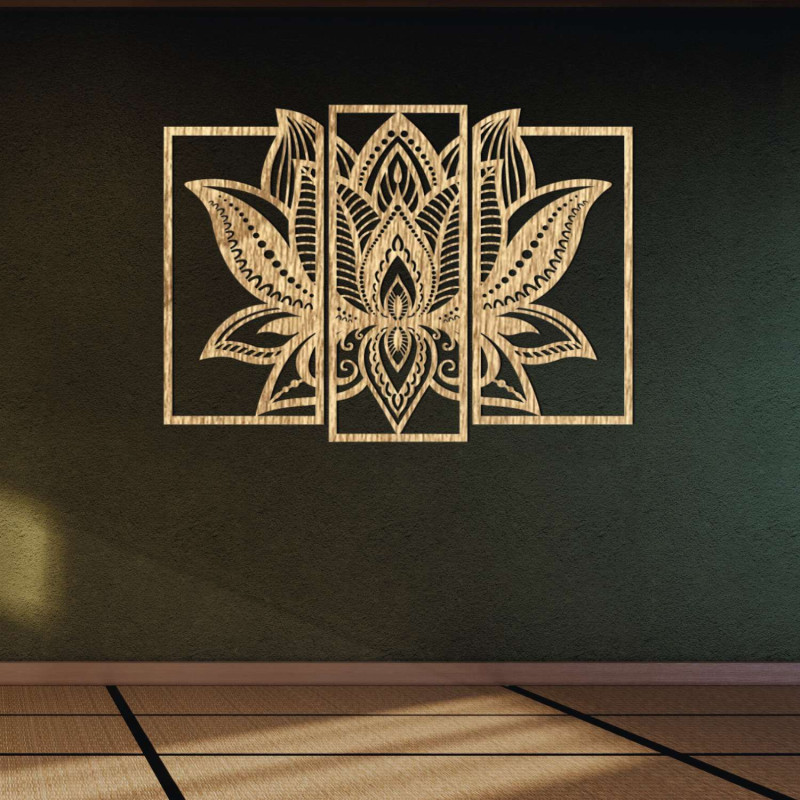 Impressive wooden decoration lotus flower | PURUS