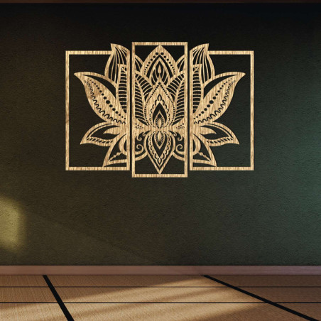 Impressive wooden decoration lotus flower | PURUS