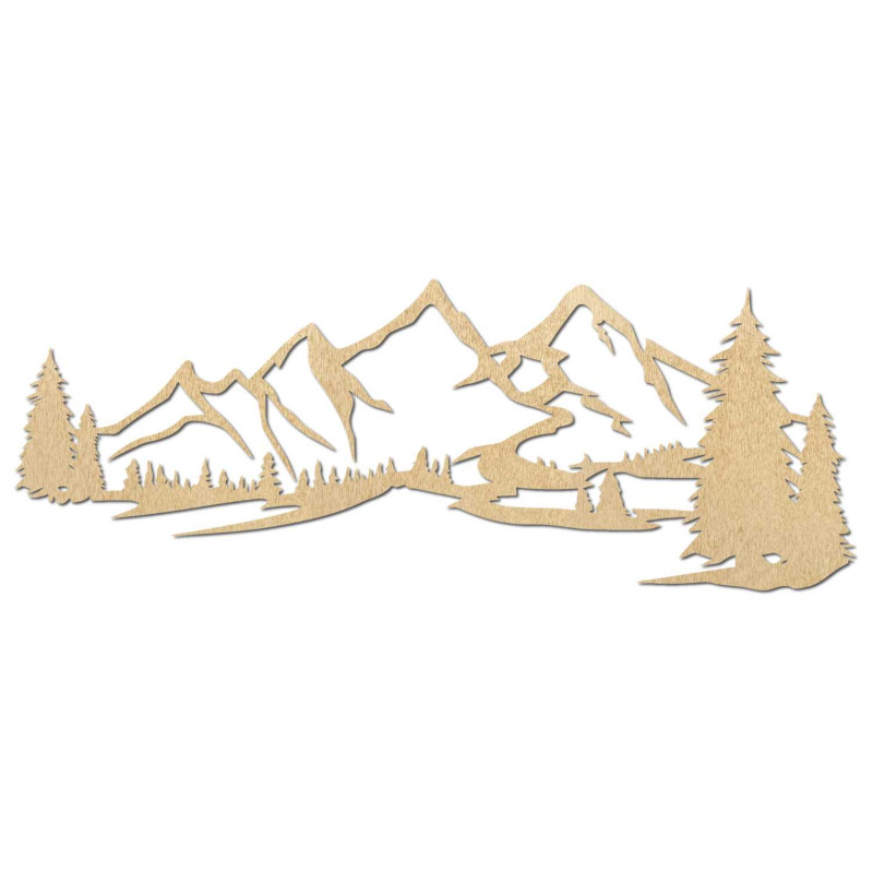 Discover the beauty of the mountains with our wooden decoration – high quality, easy installation, beautiful appearance!